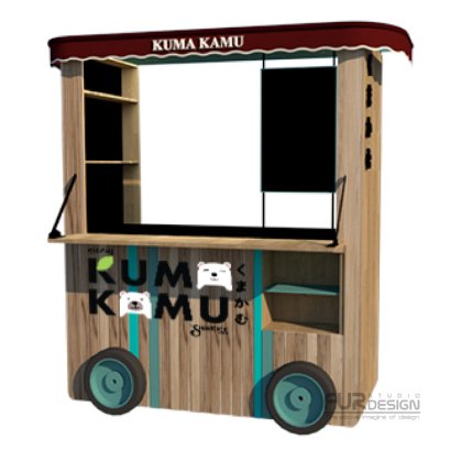 ออกแบบ ผลิต และติดตั้งร้าน : ร้าน  Kiosk KUMA KAMU บางใหญ่ นนทบุรี (New Model)